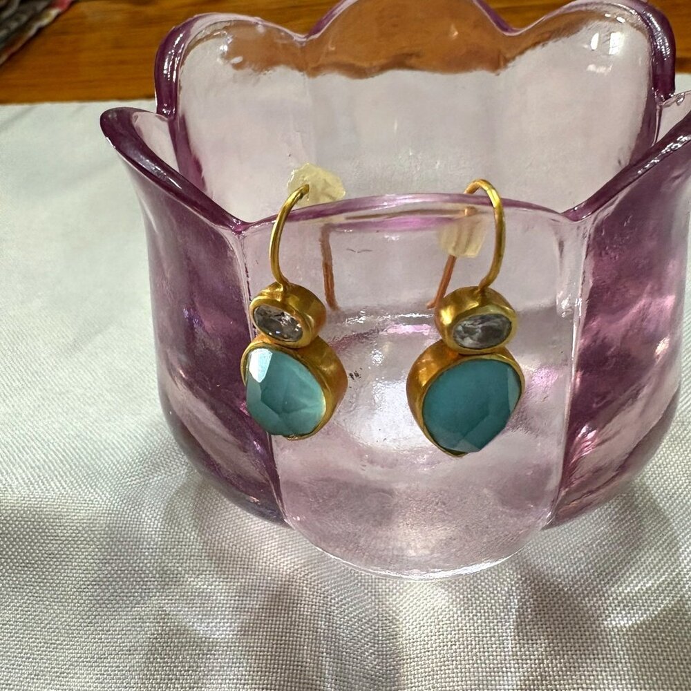 Julie Voss Capri Blue drop earrings